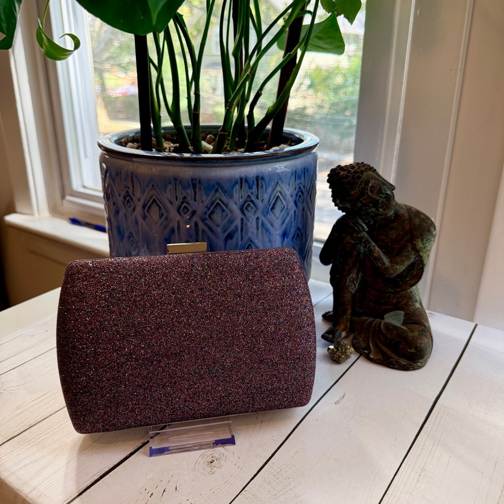 Multi Color Glitter Hardshell Clutch/Crossbody‎